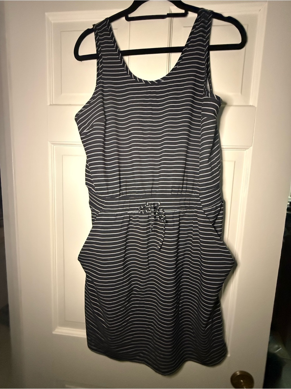 all in motion Black & White Striped Sleeveless Dress